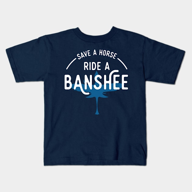 Ride A Banshee Kids T-Shirt by stuffsarahmakes